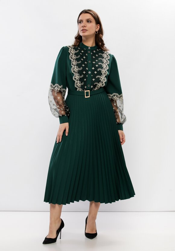 Платье с ажурным кружевом шир.  580, рис. 20