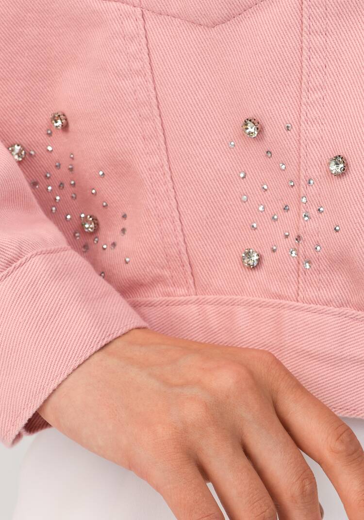 Джинсовая куртка со стразами шир.  750, рис. 11