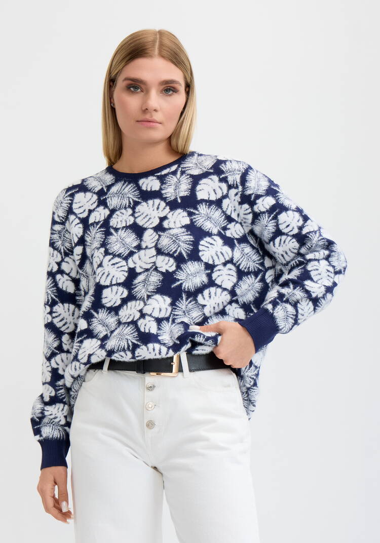 Туника пушистая с принтом шир.  750, рис. 60