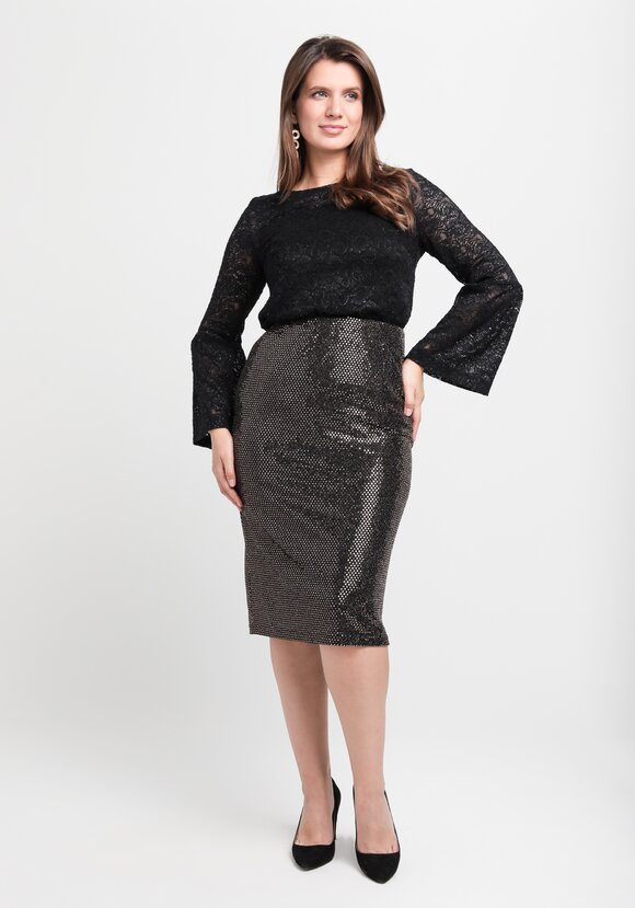 Блуза из гипюра с майкой шир.  580, рис. 7