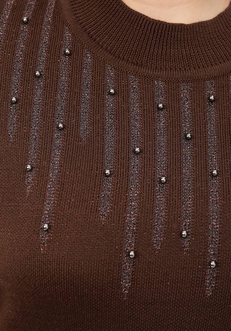 Джемпер с жемчугом и метанитью шир.  750, рис. 5