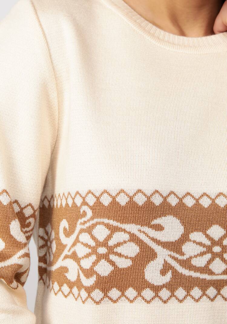 Джемпер женский с рисунком по груди и рукавам шир.  750, рис. 5