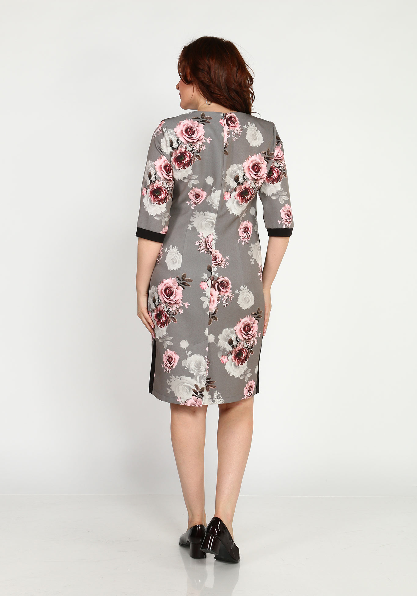 Платье прямое с цветами Bianka Modeno, размер 48 - фото 3
