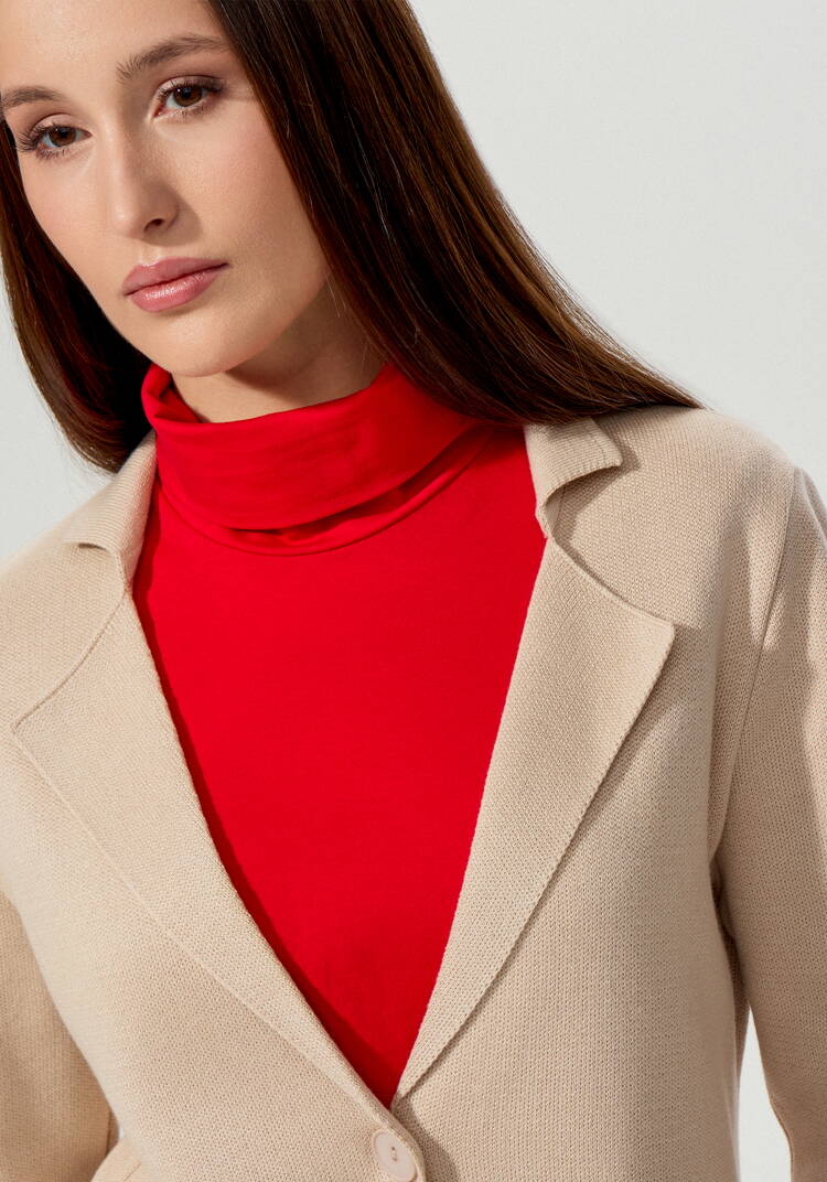 Жакет женский на пуговицах с карманами шир.  750, рис. 5