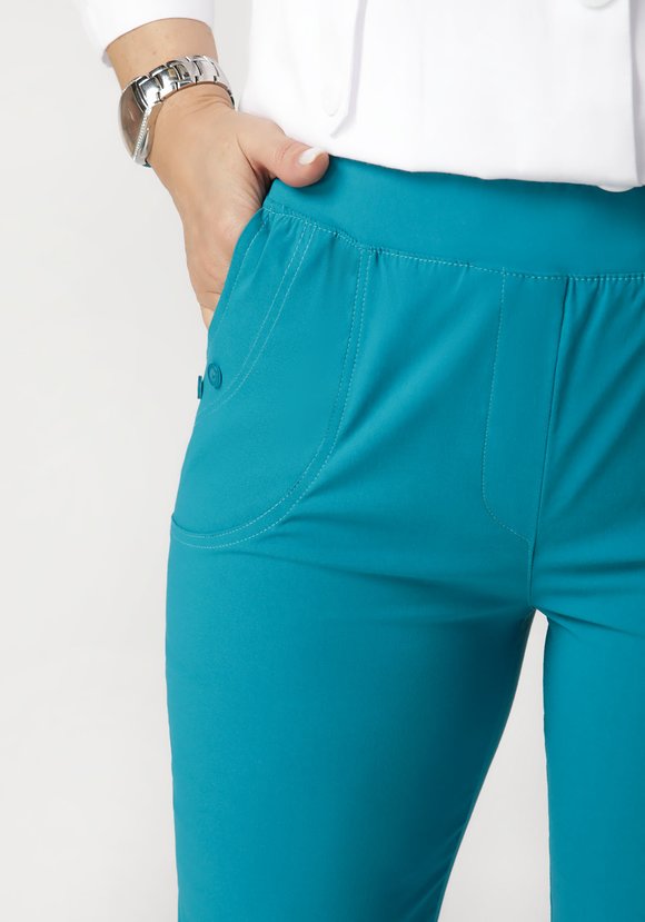 Брюки из бенгалина Галия шир.  580, рис. 11