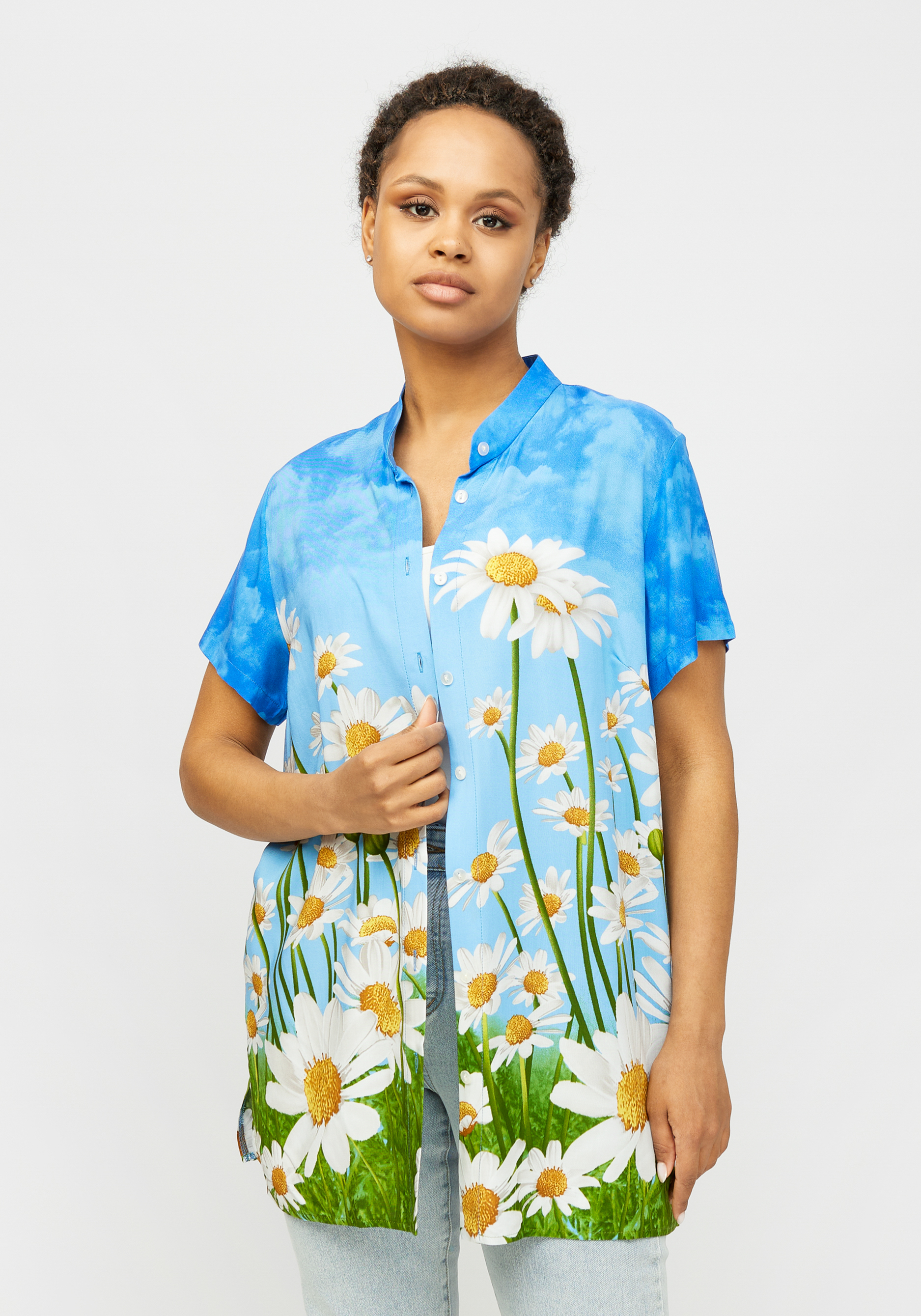 Рубашка женская "Беатриса" Синель, цвет мультиколор, размер 48 - фото 1