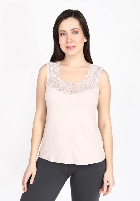 Хлопковая женская маечка Лянжери шир.  580, рис. 2