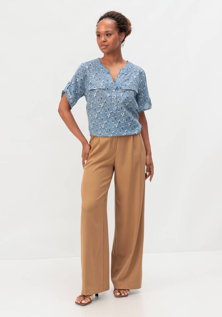 Блуза с цветочным принтом Офелия шир.  750, рис. 13