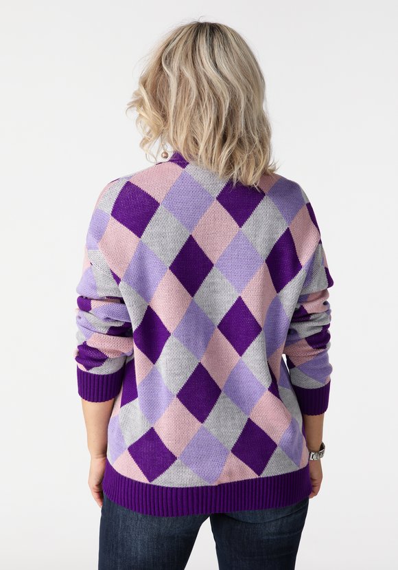 Кардиган Яркие ромбы шир.  580, рис. 26