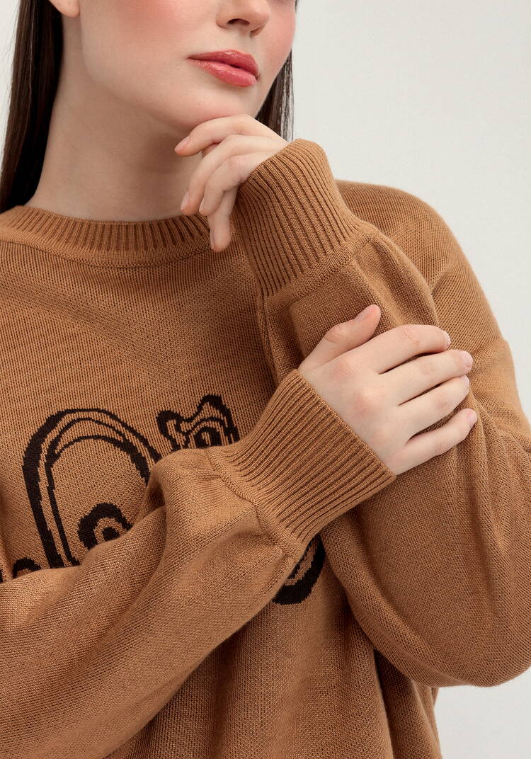 Джемпер с жаккардовой надписью шир.  750, рис. 6