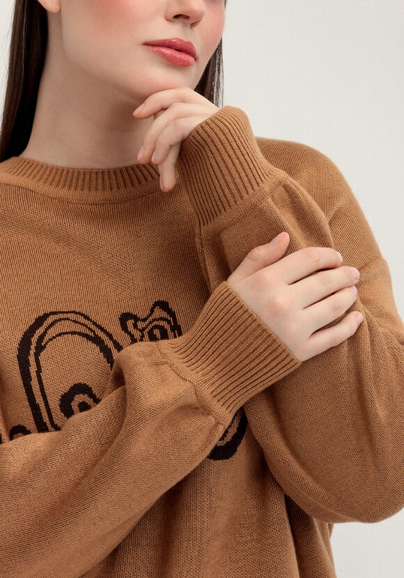 Джемпер с жаккардовой надписью шир.  580, рис. 6