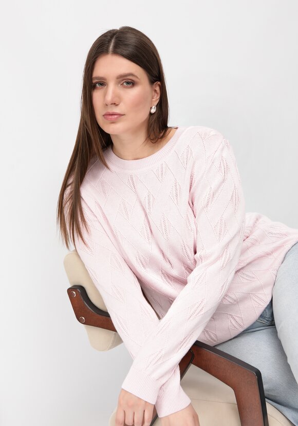 Джемпер ажурный удлиненный шир.  580, рис. 38