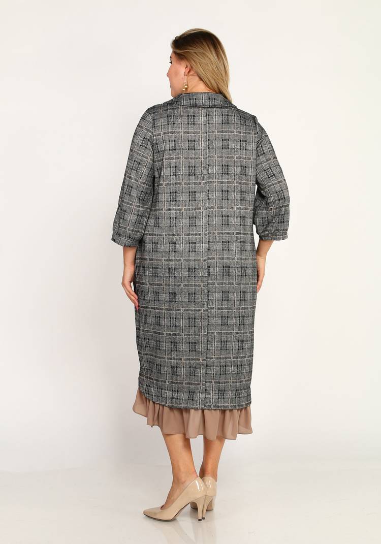 Платье с воланом и кулисками на рукавах шир.  750, рис. 2