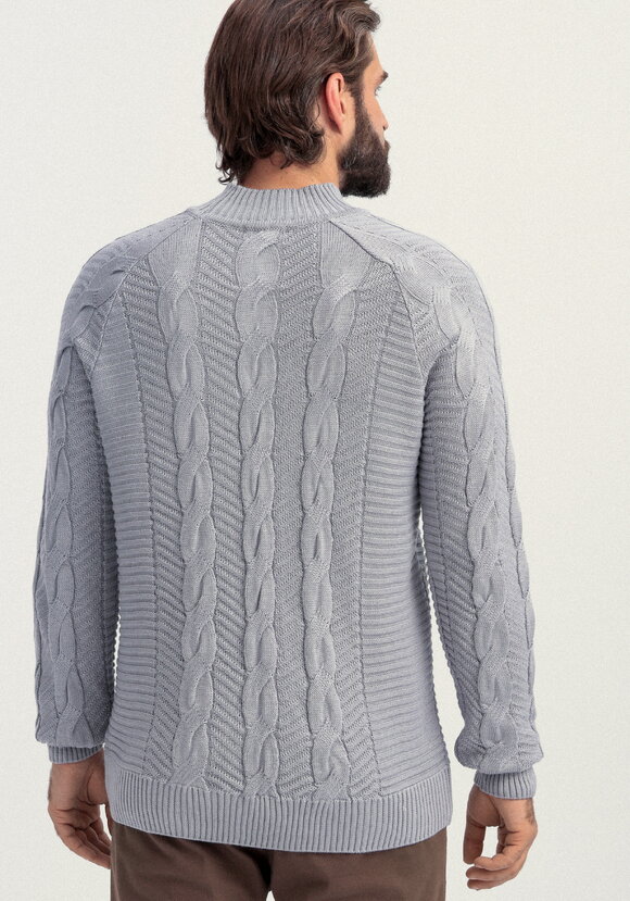Джемпер мужской с фактурными косами шир.  580, рис. 10