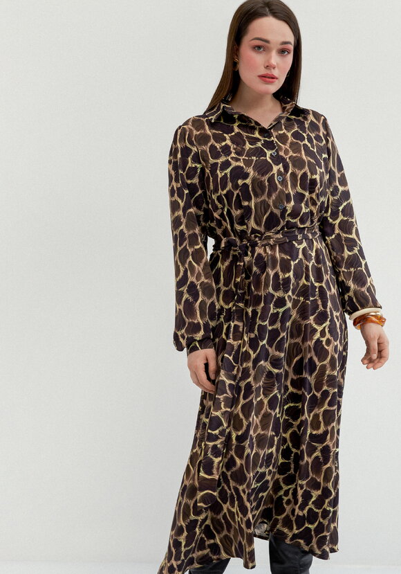 Платье-рубашка макси на пуговицах шир.  580, рис. 2