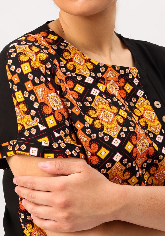 Блуза с асимметричной вставкой шир.  580, рис. 14