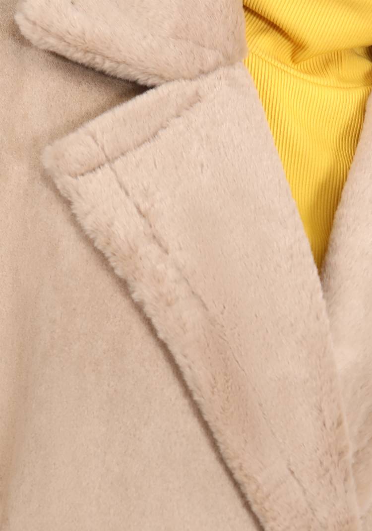 Дубленка женская с отложным воротником шир.  750, рис. 4