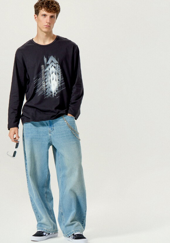 Комплект мужских лонгсливов с принтом шир.  580, рис. 16