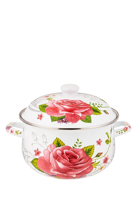 Кастрюля эмалированная Пленительная роза шир.  580, рис. 13