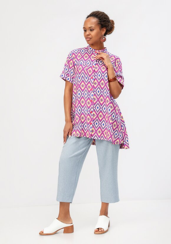 Блуза с геометрическим рисунком шир.  580, рис. 2