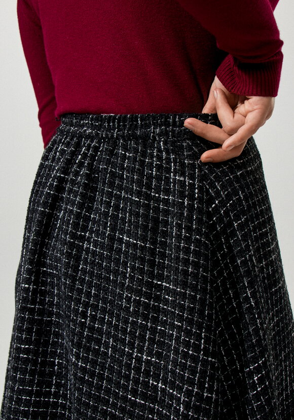 Юбка А-силуэта на резинке по спинке твидовая шир.  580, рис. 4
