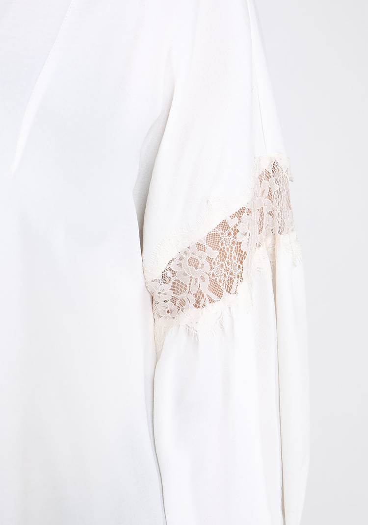 Блуза свободного силуэта с кружевом шир.  750, рис. 4