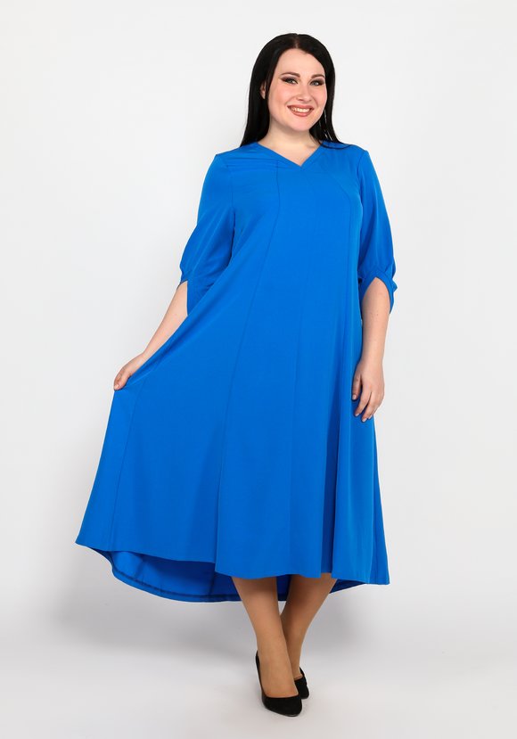 Платье свободного кроя с V-образным вырезом шир.  580, рис. 1