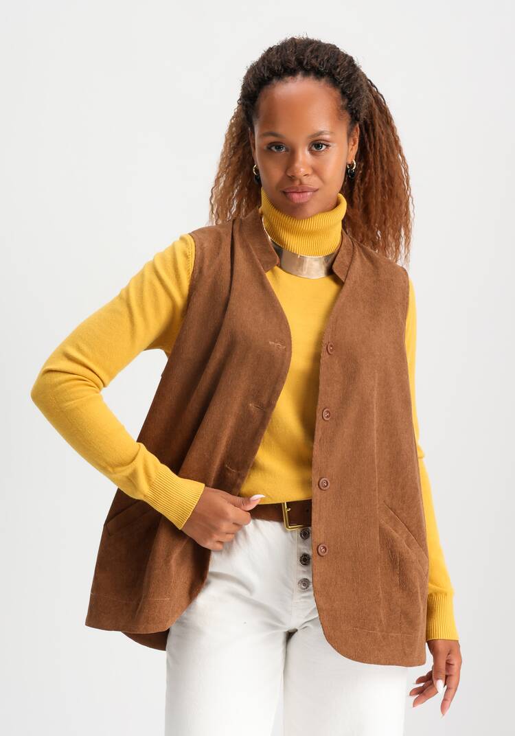 Жилет из вельвета с карманами шир.  750, рис. 15