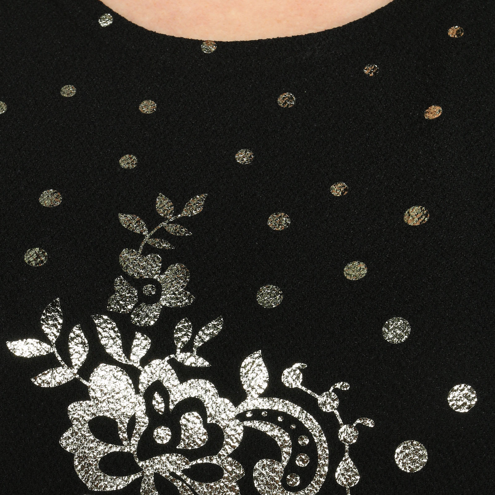 Блуза с блестящим цветочным узором Bianka Modeno, размер 46 - фото 6