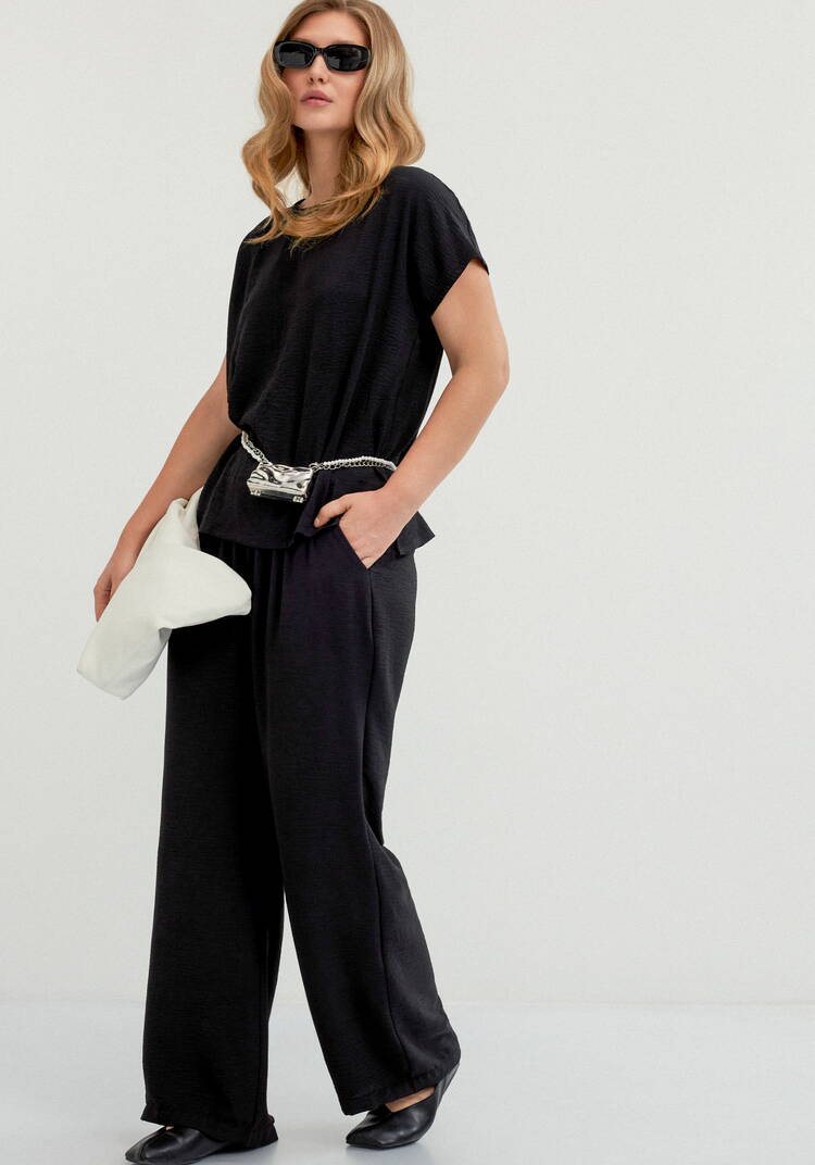 Брюки широкие с резинкой по поясу шир.  750, рис. 8