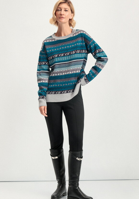 Джемпер со скандинавским рисунком шир.  580, рис. 18