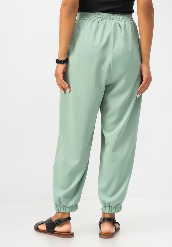 Брюки бананы на резинке с карманами шир.  580, рис. 35