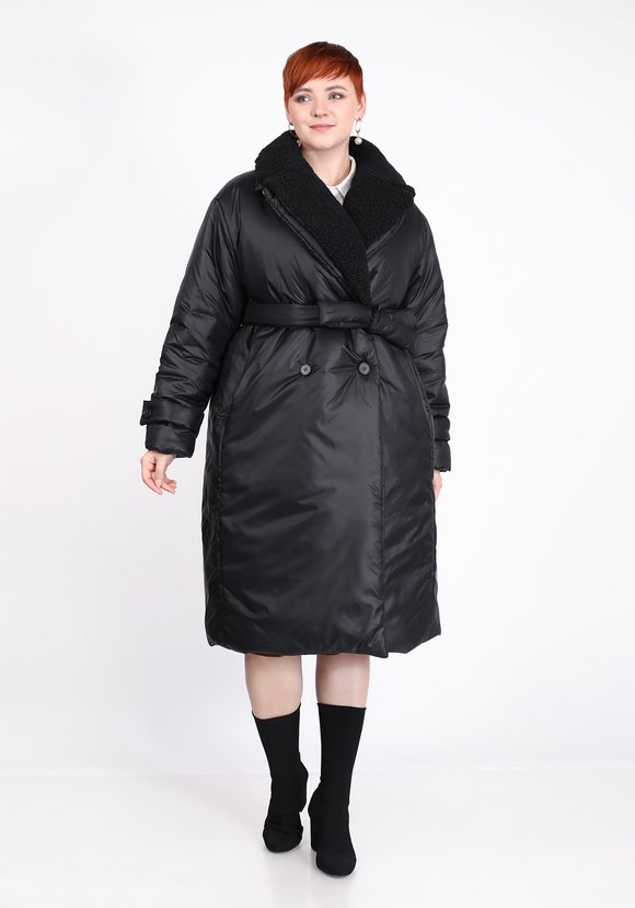 Пальто с меховым воротником шир.  580, рис. 5