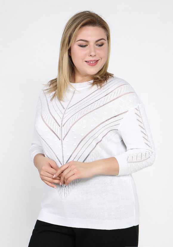 Джемпер ажурный со спущенным рукавом шир.  580, рис. 2