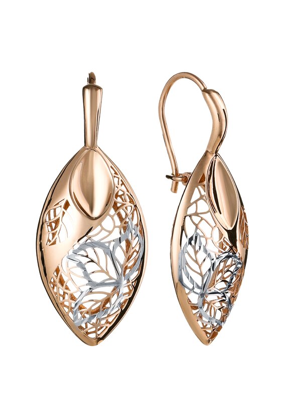 Серьги золотые Истинное наслаждение шир.  580, рис. 1