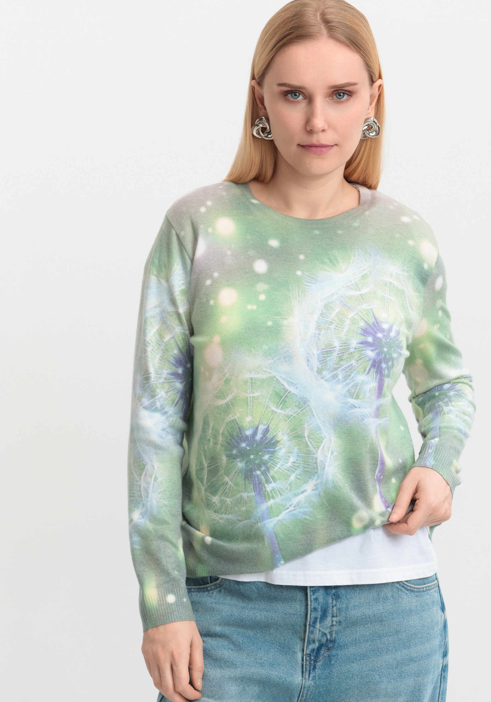 

Джемпер "Цветочная симфония", Розовый