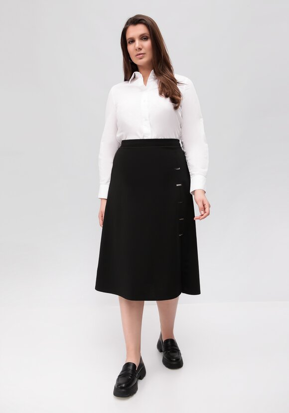 Юбка А-образного силуэта с пуговицами шир.  580, рис. 6