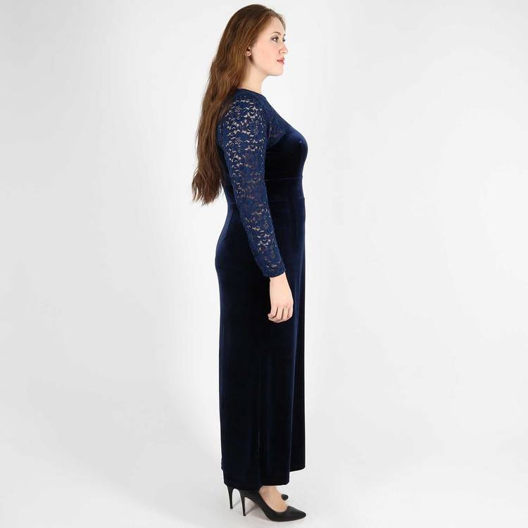 Платье-макси с гипюровой вставкой шир.  750, рис. 11