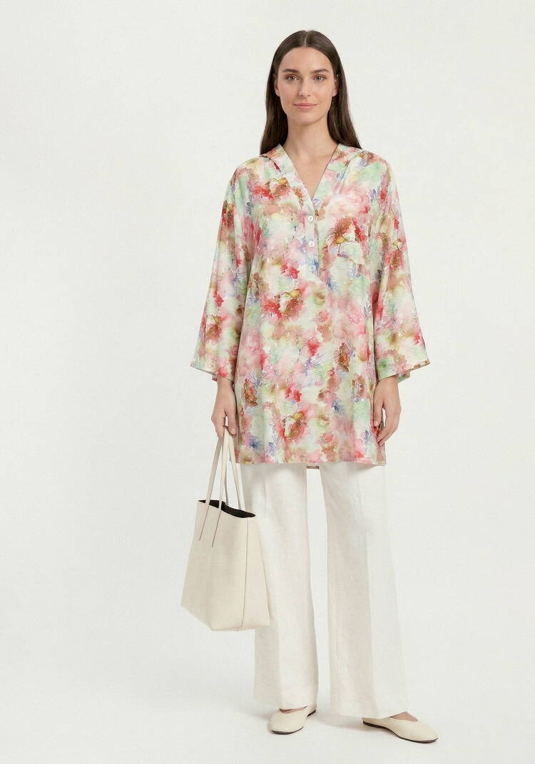 Блуза изо льна с капюшоном шир.  750, рис. 5