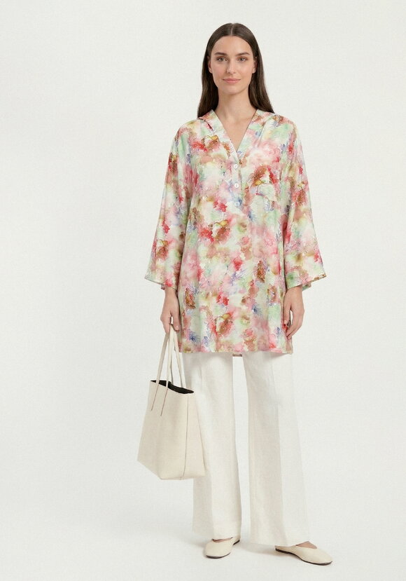 Блуза изо льна с капюшоном шир.  580, рис. 5