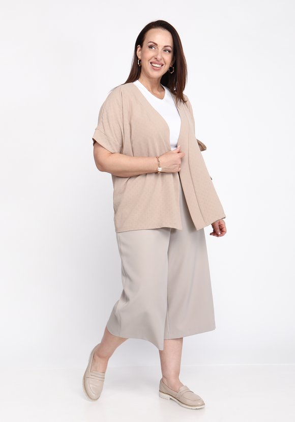 Брюки-кюлоты однотонные широкие шир.  580, рис. 4