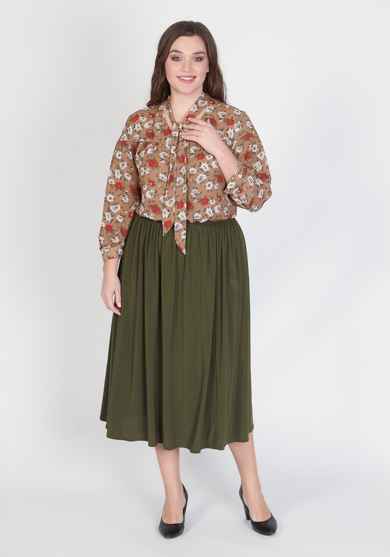 Блузка "Цветочный ансамбль"