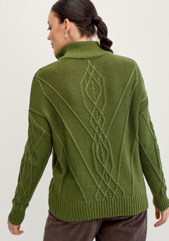 Свитер с фактурным рисунком на молнии шир.  580, рис. 9