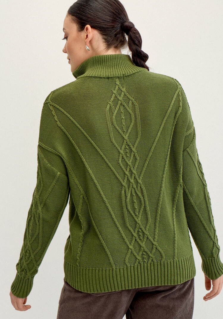 Свитер с фактурным рисунком на молнии шир.  750, рис. 9