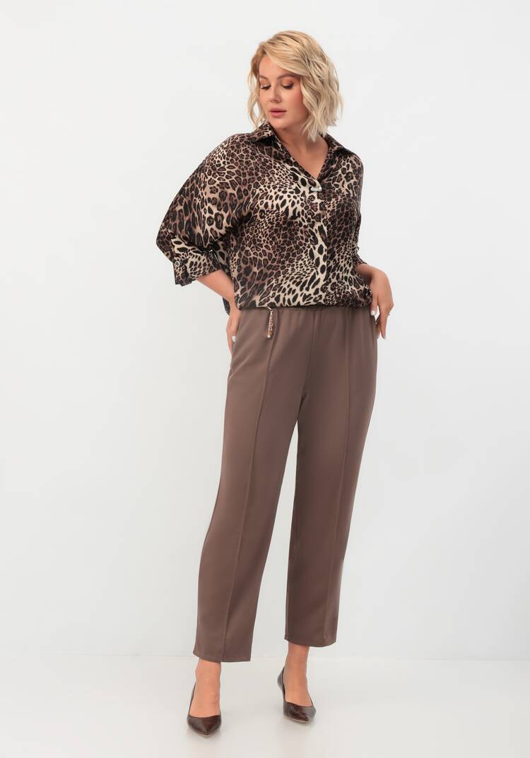 Брюки прямые на резинке по поясу шир.  750, рис. 9