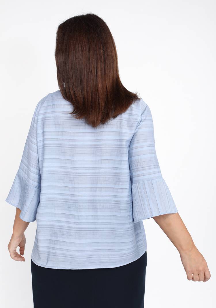 Блуза свободная с расклешенным рукавом шир.  750, рис. 4