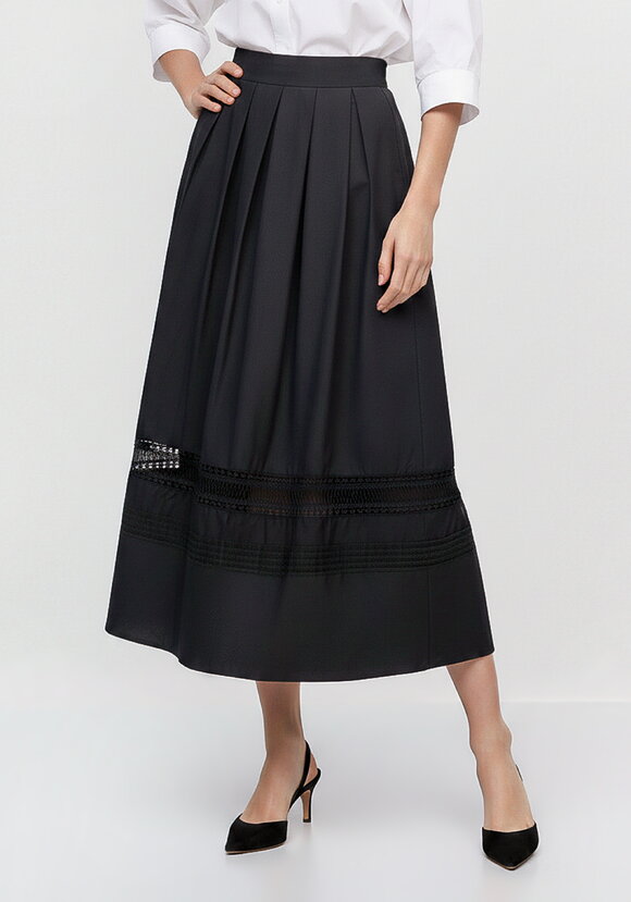 Юбка свободного кроя с кружевом шир.  580, рис. 2