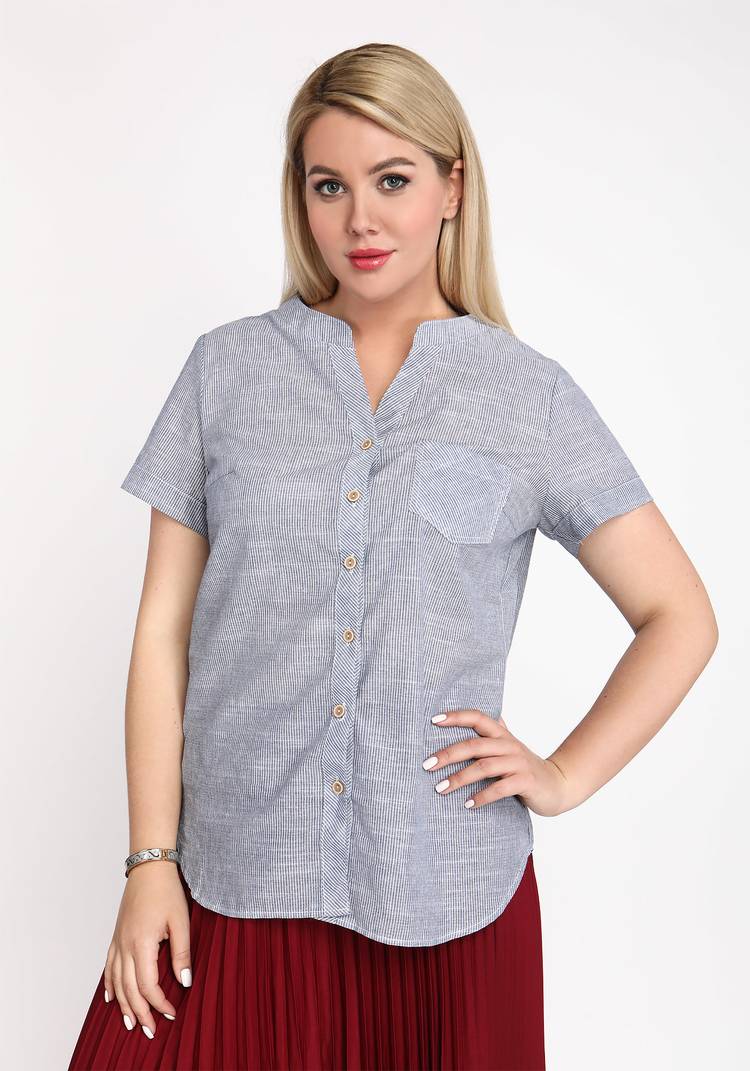Блуза-рубашка Модный комплимент шир.  750, рис. 2