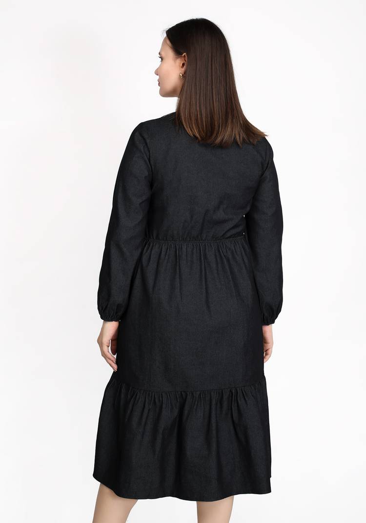 Платье ярусное джинсовое шир.  750, рис. 3