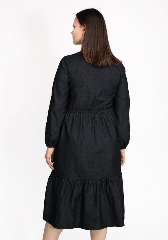 Платье ярусное джинсовое шир.  580, рис. 3